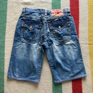 Vintage True Religion Made In USA Ricky Jean Shorts Jorts Size 36x14